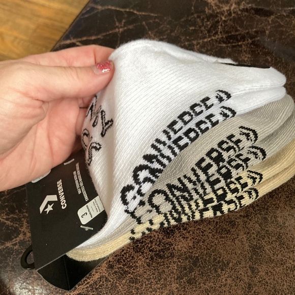 1 LEFT! Converse Half Cushion Ultra Low Socks 3pk - Picture 1 of 4